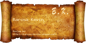 Barcsa Kevin névjegykártya